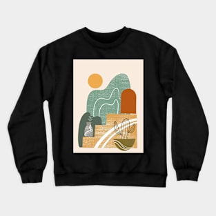 Boho Desertscape Saguaro Cactus Crewneck Sweatshirt